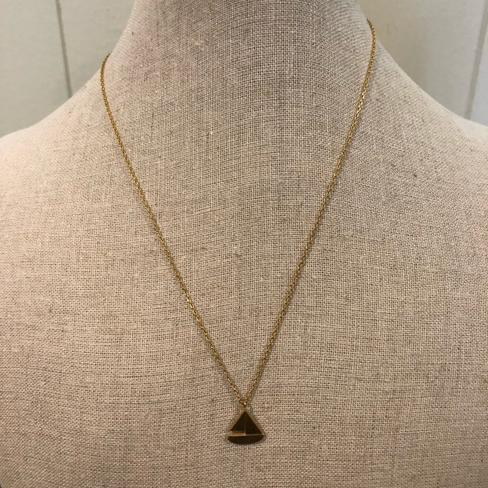 Petite sailboat necklace